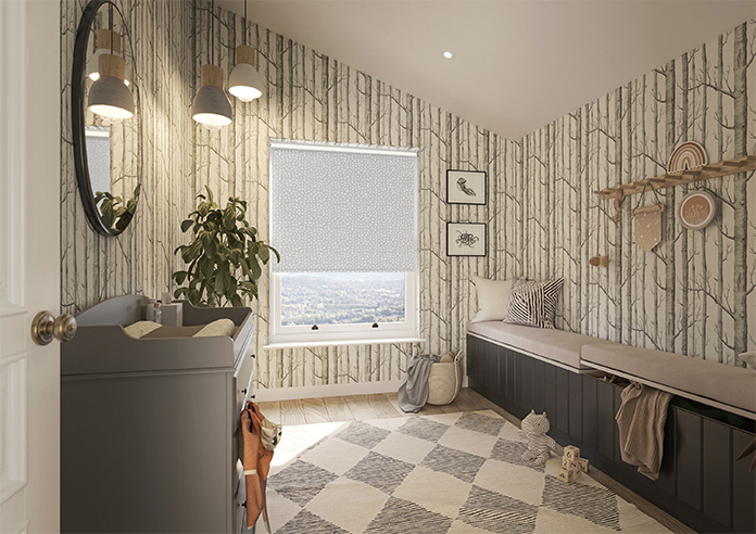 Eighties Shapes, Wolf Grey - Roller Blind - Image 7